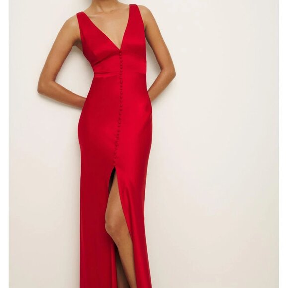 Reformation Elaina Satin Dress (Size: 4) - Picture 1 of 1